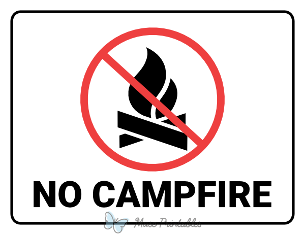 No Campfire Sign