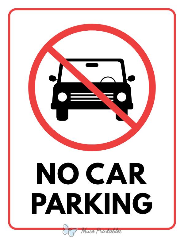 Car Parking Sign Template