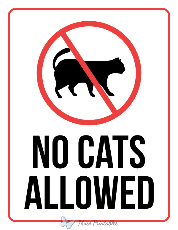 no cats sign