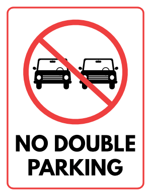 No Double Parking Sign