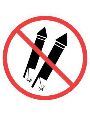 No Fireworks Sign