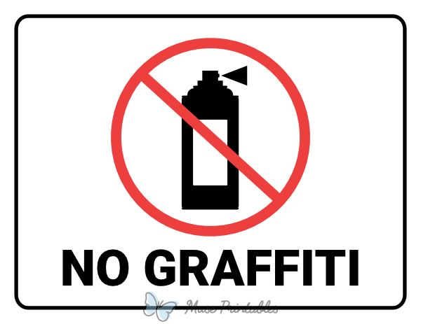 No Graffiti Sign