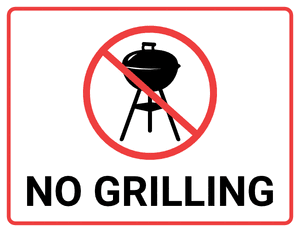 No Grilling Sign