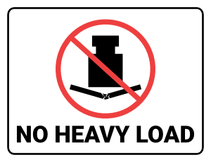 No Heavy Load Sign