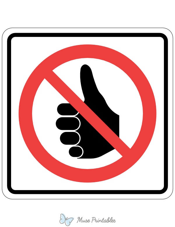 No Hitchhiking Symbol Sign