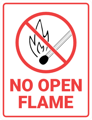 No Open Flame Sign