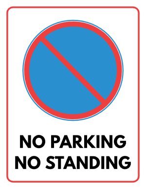 No Parking No Standing Sign