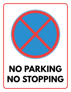 No Parking No Stopping Sign
