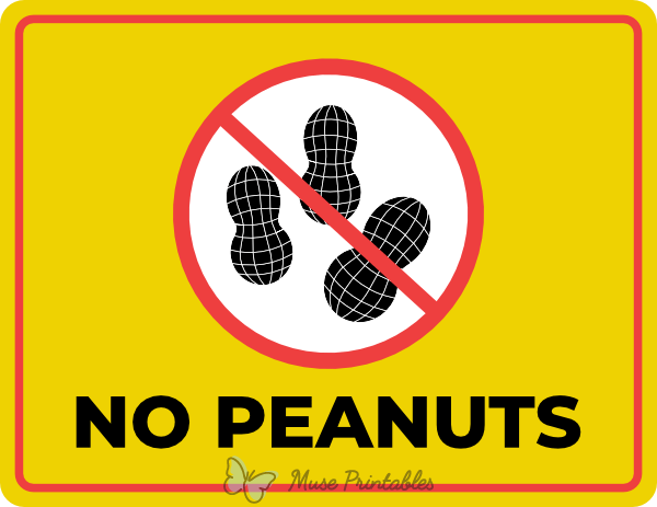 No Peanuts Sign