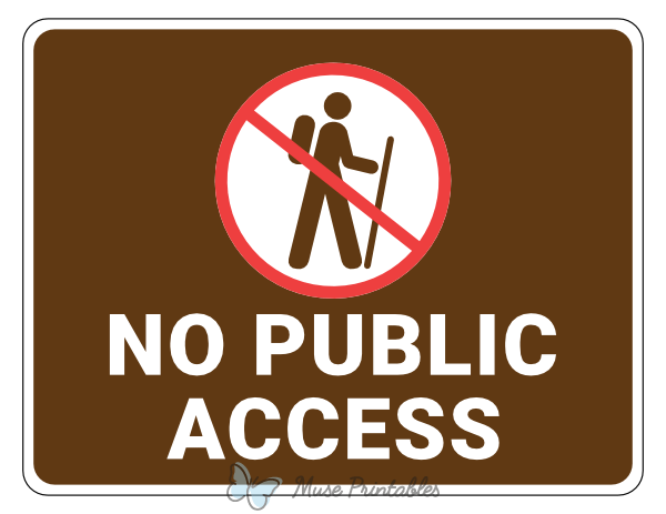 No Public Access Campground Sign