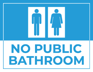 No Public Bathroom Sign