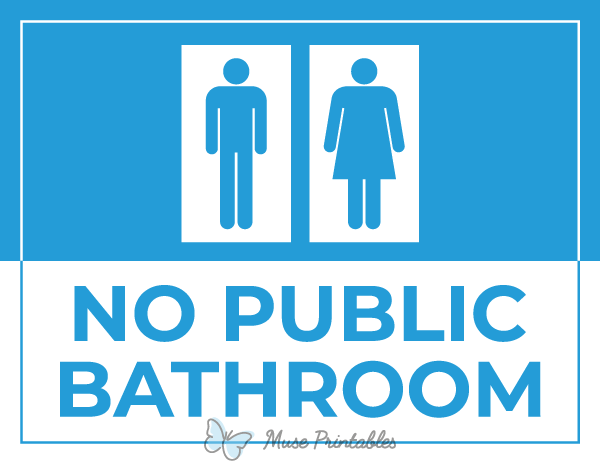 No Public Bathroom Sign