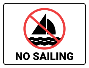 No Sailing Sign