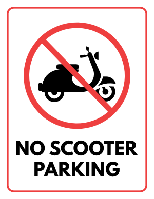 No Scooter Parking Sign