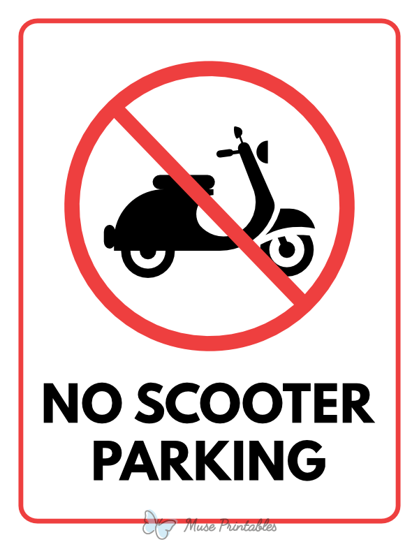 No Scooter Parking Sign