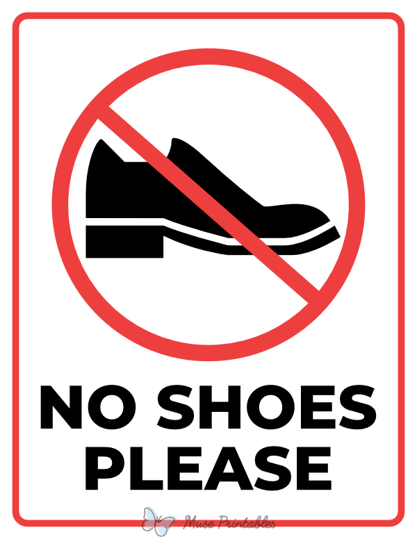 Printable Please Remove Your Shoe Sign Free Printable Sign, 42% OFF