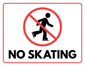 No Skating Sign