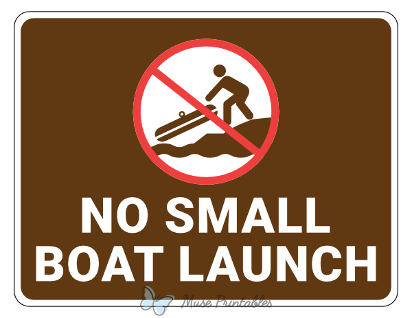No Small Boat Launch Campground Sign