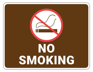 No Smoking Campground Sign