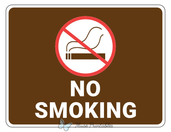 No Smoking Campground Sign