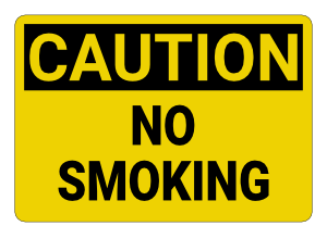 No Smoking Caution Sign