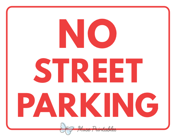 No Street Parking Sign