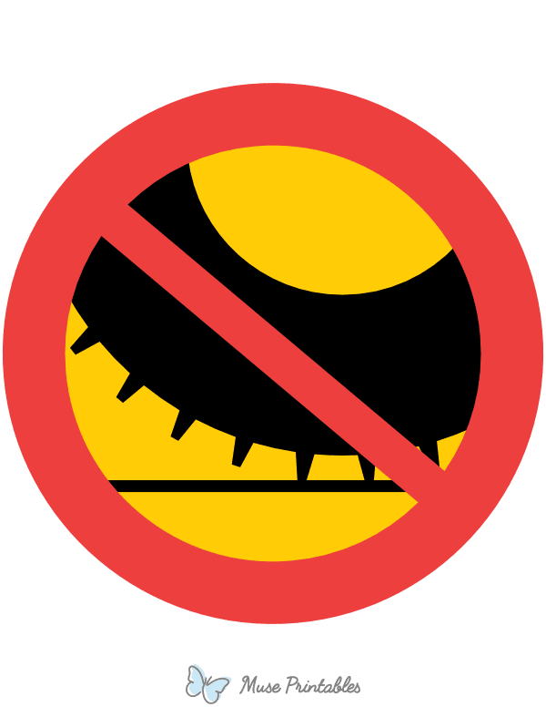 No Studded Tires Sign