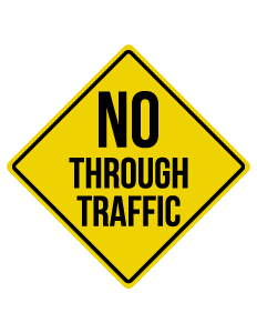No Through Traffic Sign
