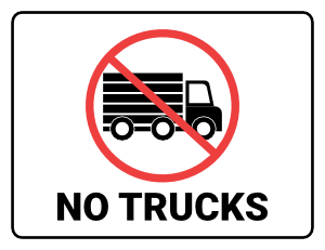 No Trucks Sign