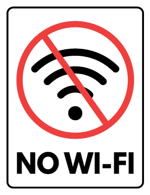 No Wi Fi Sign
