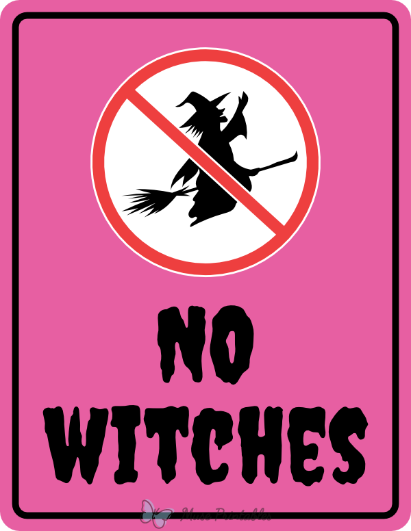 No Witches Sign