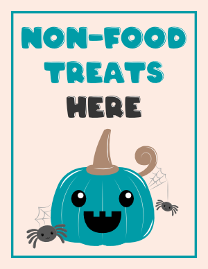 Non Food Treats Here Sign