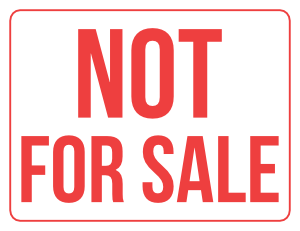 Not For Sale Sign