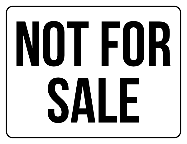 Printable Not For Sale Yard Sale Sign