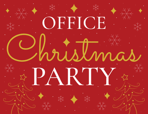 Office Christmas Party Sign