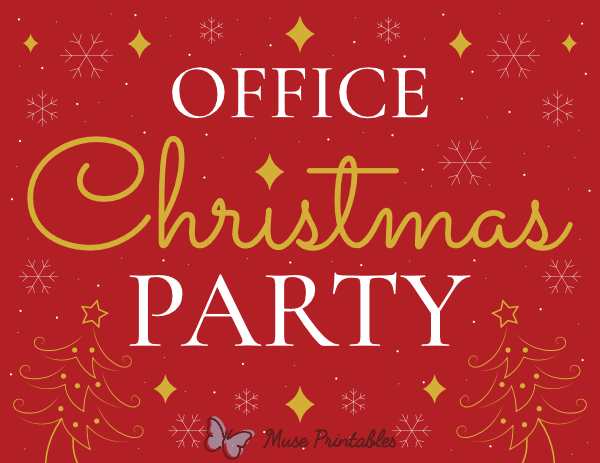 Office Christmas Party Sign