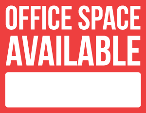 Office Space Available Sign