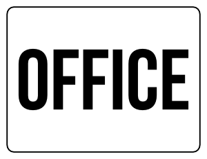 Office Yard Sale Sign