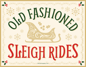 Old-Fashioned Sleigh Rides Sign