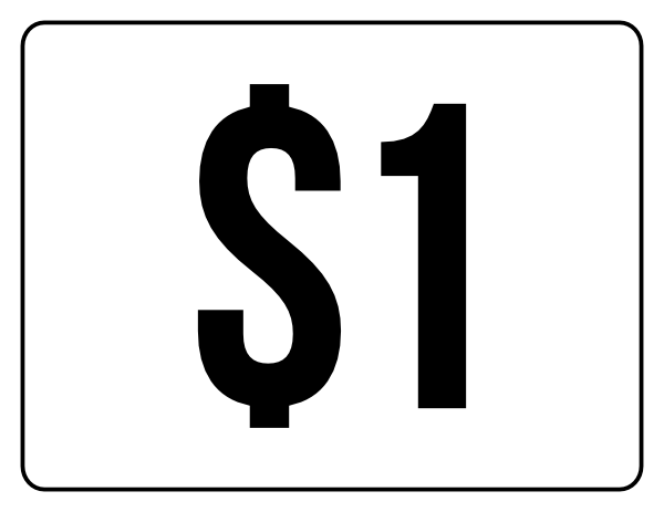 Printable One Dollar Yard Sale Sign