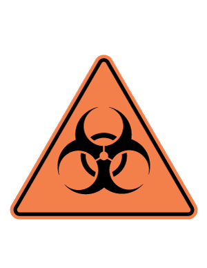 Orange Biohazard Sign