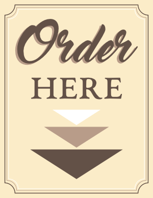 Order Here Arrow Sign
