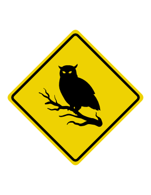 Owl Crossing Sign