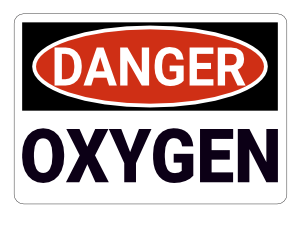 Oxygen Danger Sign
