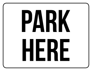 Park Here Yard Sale Sign