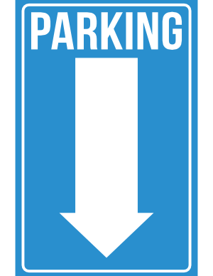 Parking Down Arrow Sign
