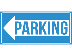 Parking Left Arrow Sign