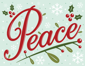 Peace Christmas Sign