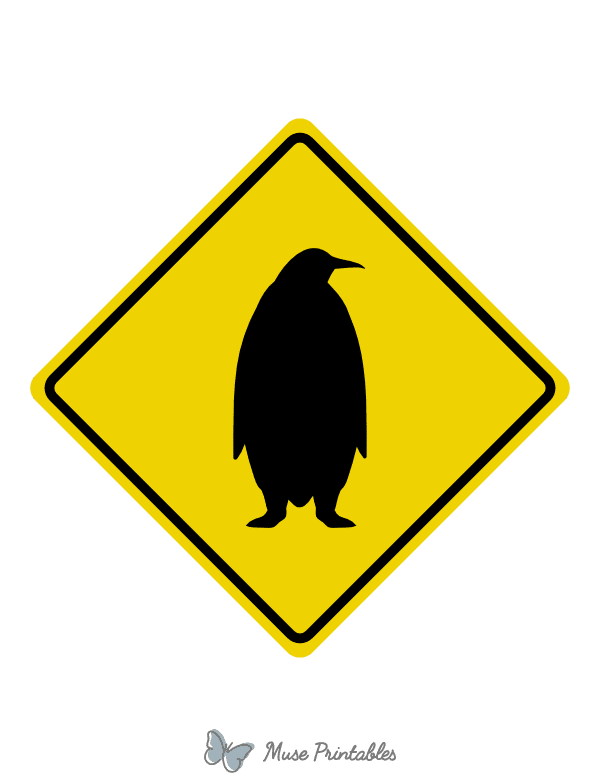 Penguin Crossing Sign