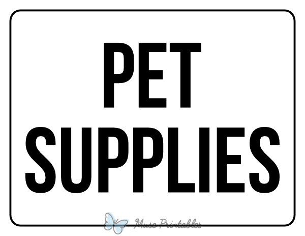 Pet Supplies Yard Sale Sign